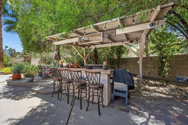 10674 Chillingham Dr, Las Vegas, NV 89183 - view of patio / terrace with grilling area