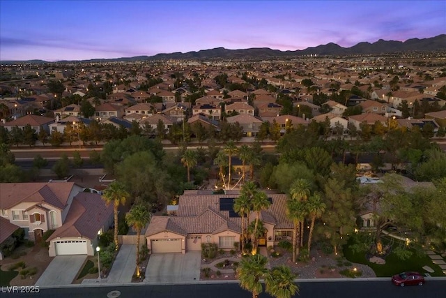 10674 Chillingham Dr, Las Vegas, NV 89183 - aerial view of property's location featuring mountains and nearby suburban area
