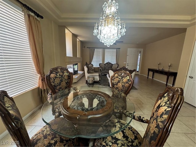 6277 Mustang Spring Ave, Las Vegas, NV 89139 - dining space featuring baseboards and a chandelier