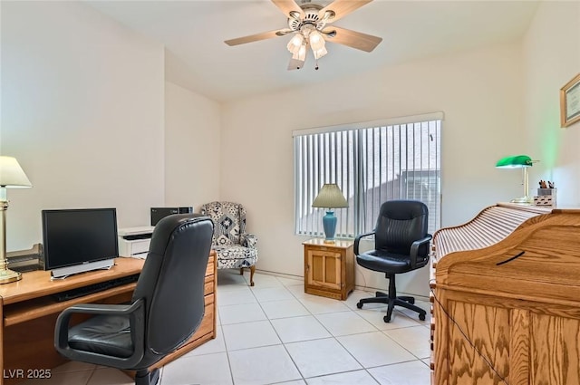 1816 Eagle Mesa Ave, Henderson, NV 89012 - office area featuring ceiling fan and light tile patterned floors
