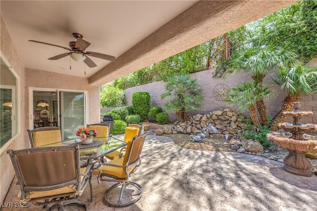 2225 Blackburn Hills Ave, Henderson, NV 89044 - view of patio featuring ceiling fan and outdoor dining area