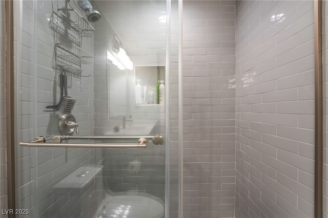 4530 W Shelbourne Ave, Las Vegas, NV 89139 - full bathroom with a stall shower