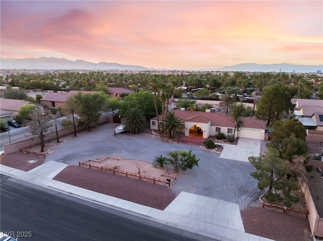 4530 W Shelbourne Ave, Las Vegas, NV 89139 - aerial view at dusk of a mountain view and a residential view