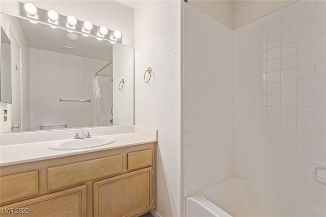 5249 Wave Dancer Ln, Las Vegas, NV 89118 - bathroom with vanity and shower / tub combo