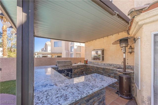 433 Jubilation Dr, Las Vegas, NV 89145 - fenced backyard featuring area for grilling and a patio area