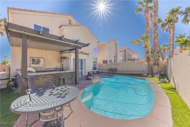 433 Jubilation Dr, Las Vegas, NV 89145 - view of pool featuring a fenced backyard and a patio
