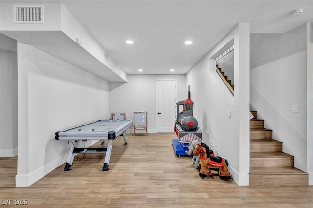 2058 Troon Dr, Henderson, NV 89074 - playroom with wood finished floors and recessed lighting