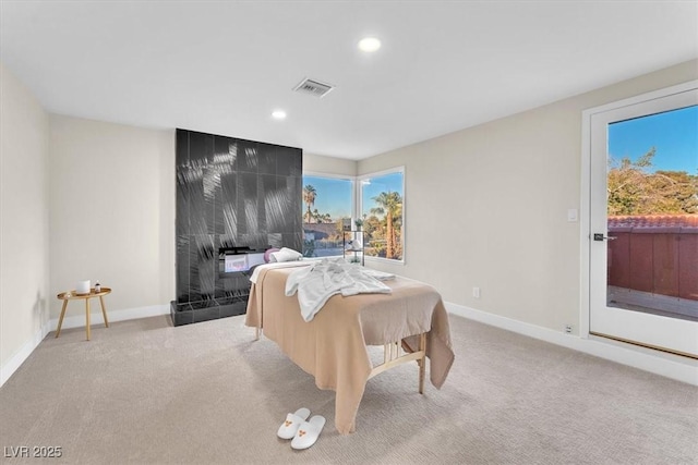 2868 Vista Del Sol Ave, Las Vegas, NV 89120 - bedroom with recessed lighting, carpet, and access to outside