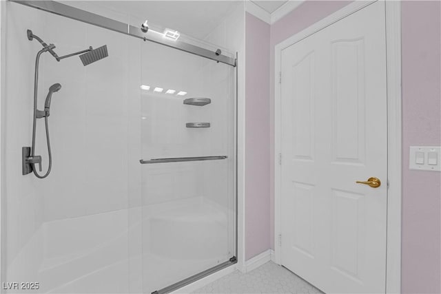 4604 Barnes Ct, Las Vegas, NV 89147 - full bath featuring a shower stall and tile patterned floors