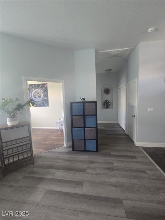 4764 Wild Draw Dr, North Las Vegas, NV 89031 - hall with wood finished floors and baseboards