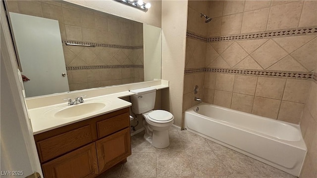 1081 Overture Dr, Las Vegas, NV 89123 - full bathroom featuring vanity, bathtub / shower combination, and tile patterned flooring