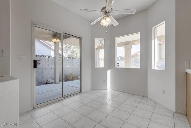 8771 Martinique Bay Ln, Las Vegas, NV 89147 - unfurnished room with a ceiling fan and light tile patterned floors