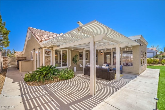 3101 Hayden Ct, Las Vegas, NV 89134 - view of patio featuring outdoor lounge area and a pergola