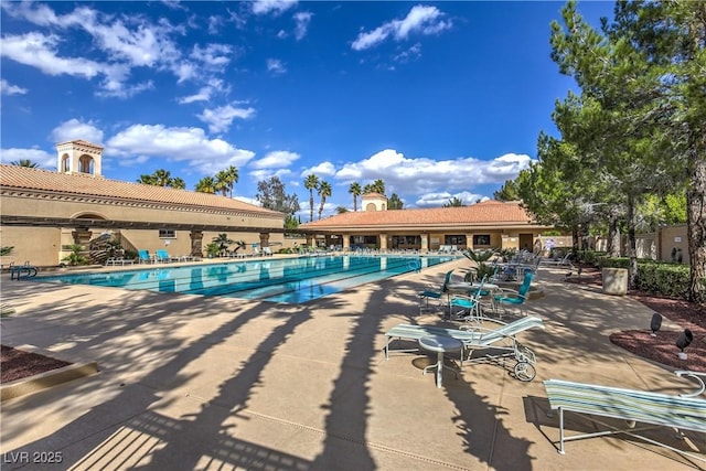 3101 Hayden Ct, Las Vegas, NV 89134 - community pool featuring a patio area