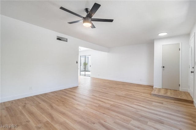 3459 One Nation Ave, Las Vegas, NV 89121 - empty room with ceiling fan and light wood finished floors