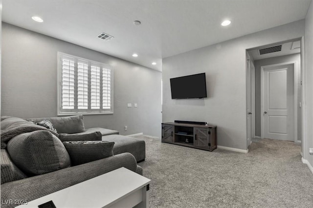7456 Tinley Creek Ave, Las Vegas, NV 89113 - carpeted living room featuring recessed lighting