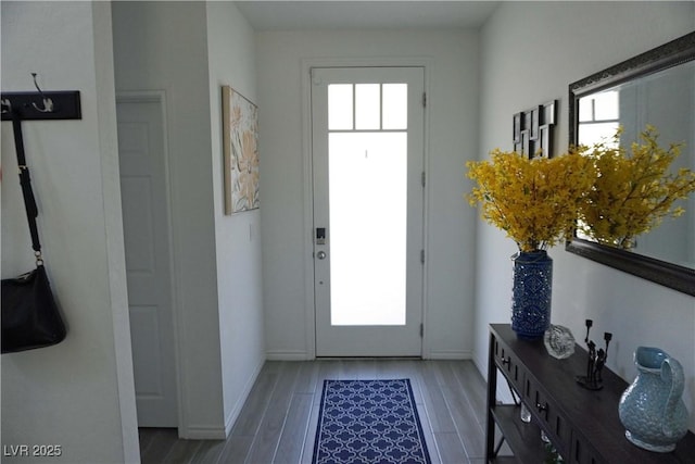 8131 Skye Plum St, Las Vegas, NV 89166 - entryway featuring wood finished floors and baseboards