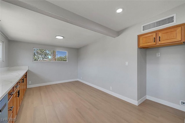 4807 Sacks Dr, Las Vegas, NV 89122 - unfurnished dining area with light wood-style flooring, healthy amount of natural light, and recessed lighting