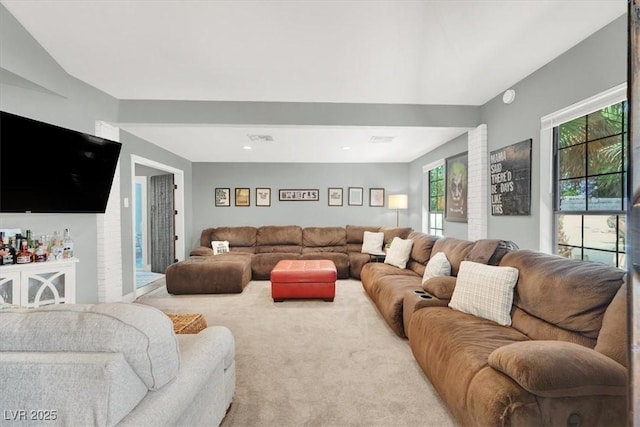 5008 Donnie Ave, Las Vegas, NV 89130 - carpeted living area featuring plenty of natural light and recessed lighting