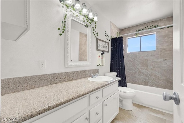5008 Donnie Ave, Las Vegas, NV 89130 - bathroom featuring vanity, shower / tub combo, and tile patterned floors