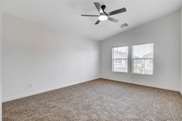 5521 Jackpot Winner Ln Unit 101, Las Vegas, NV 89122 - carpeted empty room with lofted ceiling and a ceiling fan