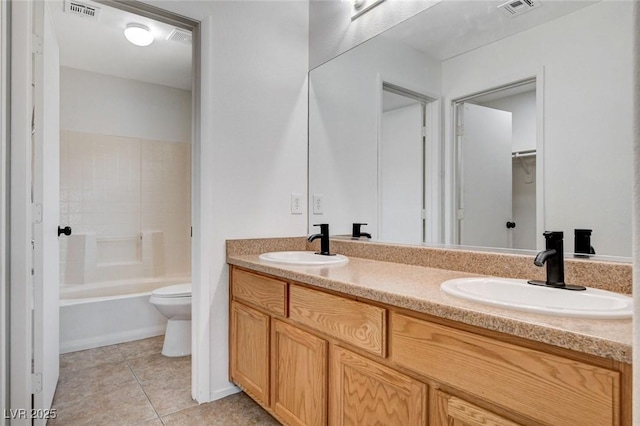 5521 Jackpot Winner Ln Unit 101, Las Vegas, NV 89122 - bathroom featuring double vanity and tile patterned floors