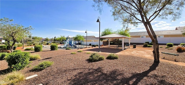 5045 Bayberry Crest St, North Las Vegas, NV 89031 - view of yard featuring a gazebo and a playground