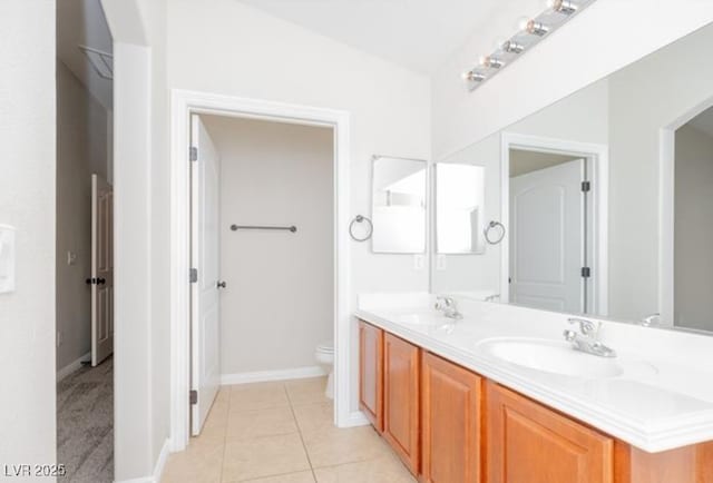 5045 Bayberry Crest St, North Las Vegas, NV 89031 - full bathroom with double vanity and tile patterned flooring