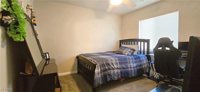 5045 Bayberry Crest St, North Las Vegas, NV 89031 - carpeted bedroom featuring ceiling fan and a desk