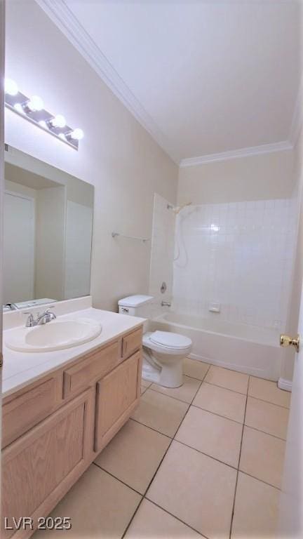 9000 Las Vegas Blvd Unit 1074, Las Vegas, NV 89123 - full bath featuring crown molding, shower / bath combination, vanity, and tile patterned floors