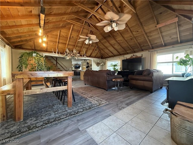 1829 Campton St, Ely, NV 89301 - dining room with wooden ceiling, stairs, and wood finished floors