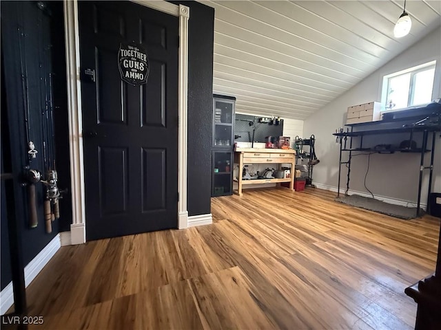 1829 Campton St, Ely, NV 89301 - entryway with wood finished floors and vaulted ceiling
