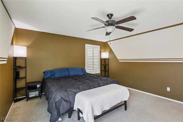 7407 Bakewell Ave, Las Vegas, NV 89179 - carpeted bedroom with a ceiling fan and lofted ceiling
