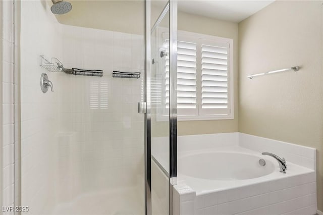 7407 Bakewell Ave, Las Vegas, NV 89179 - full bathroom with a shower stall and a garden tub