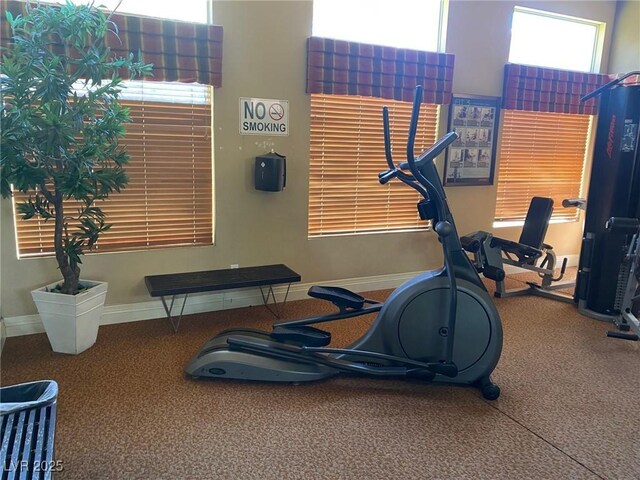 2750 S Durango Dr Unit 2141, Las Vegas, NV 89117 - exercise area with carpet and baseboards