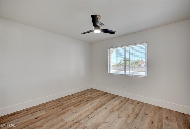 8813 Sundial Dr, Las Vegas, NV 89134 - spare room featuring light wood-style flooring and ceiling fan