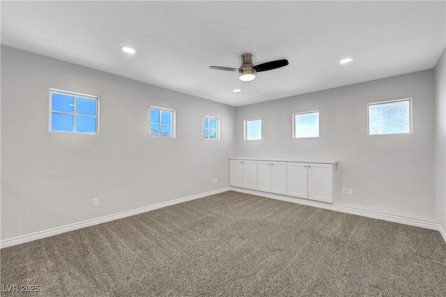 3079 Evening Mist Ave, Henderson, NV 89052 - carpeted empty room with ceiling fan and recessed lighting