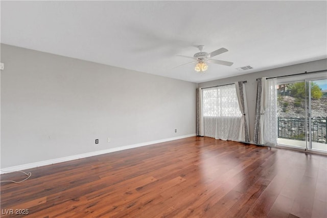 3079 Evening Mist Ave, Henderson, NV 89052 - empty room with wood finished floors and ceiling fan