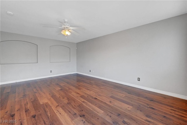 3079 Evening Mist Ave, Henderson, NV 89052 - empty room featuring a ceiling fan and dark wood-type flooring