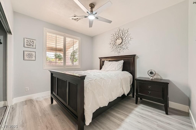 6103 Sundown Crest St, Las Vegas, NV 89113 - bedroom featuring light wood-type flooring and a ceiling fan