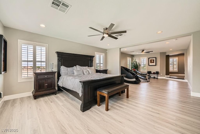 6103 Sundown Crest St, Las Vegas, NV 89113 - bedroom with light wood-type flooring and recessed lighting