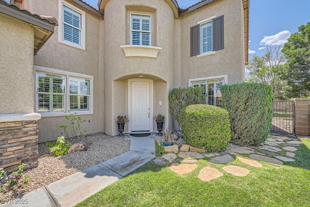 6103 Sundown Crest St, Las Vegas, NV 89113 - view of exterior entry featuring stucco siding