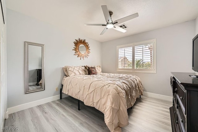 6103 Sundown Crest St, Las Vegas, NV 89113 - bedroom featuring light wood-type flooring and a ceiling fan