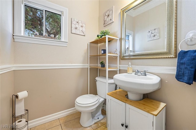 5967 Aimless St, Henderson, NV 89011 - half bathroom with tile patterned flooring and vanity
