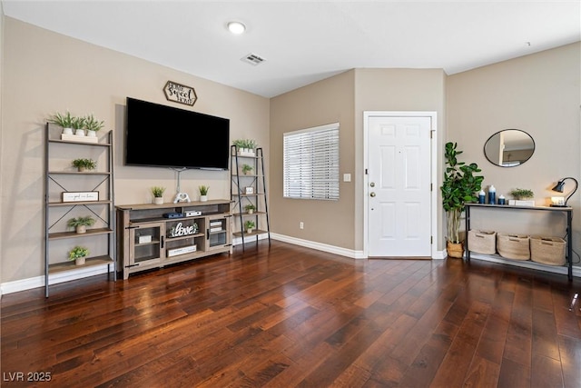 5967 Aimless St, Henderson, NV 89011 - living area with hardwood / wood-style flooring and baseboards