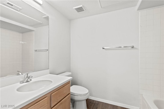 3608 Quetonia St Unit 204, Las Vegas, NV 89108 - bathroom featuring vanity, wood finished floors, and tub / shower combination