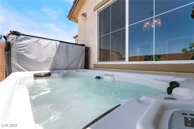 2845 Mincio St, Henderson, NV 89044 - view of swimming pool with a hot tub