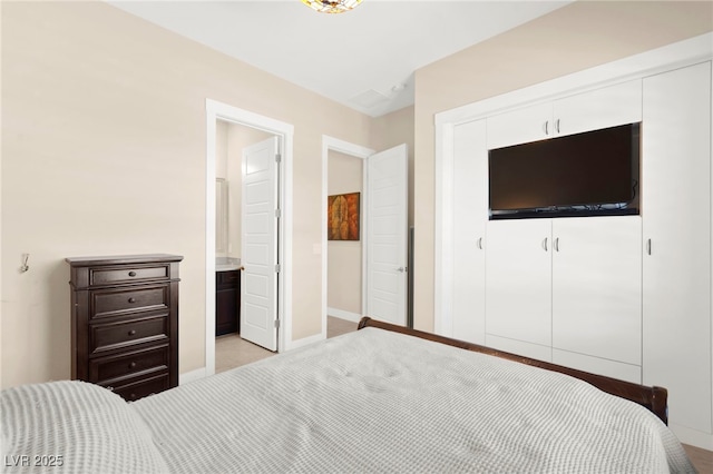 6810 Silver Crescent St, Las Vegas, NV 89148 - bedroom with a closet and ensuite bathroom
