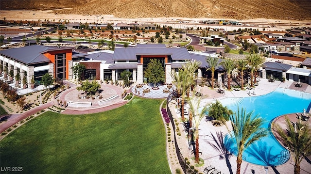 6810 Silver Crescent St, Las Vegas, NV 89148 - aerial view of a pool