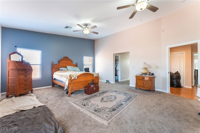 4656 E Desert Inn Rd, Las Vegas, NV 89121 - carpeted bedroom featuring a ceiling fan